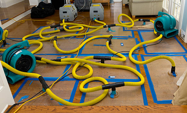Water damage restoration process in Bellaire, OH
